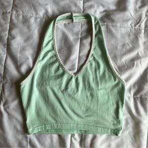Green crop top